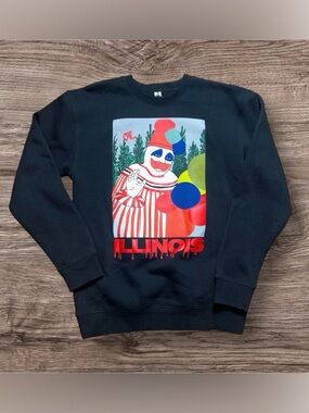 Pogo the clown John Wayne Black Crewneck Sweater